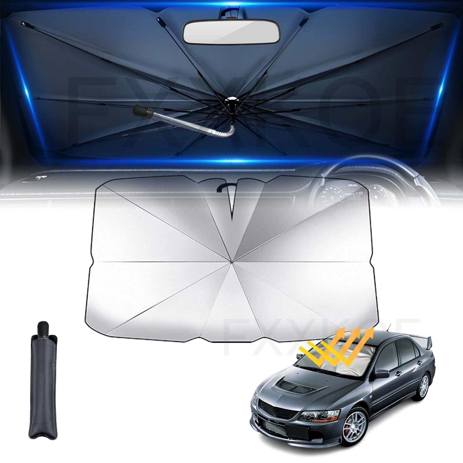 ランサーエボリューションVII用サンシェード Amazon | 10本骨 車種汎用 に適し 三菱 ランサーエボリューションVII