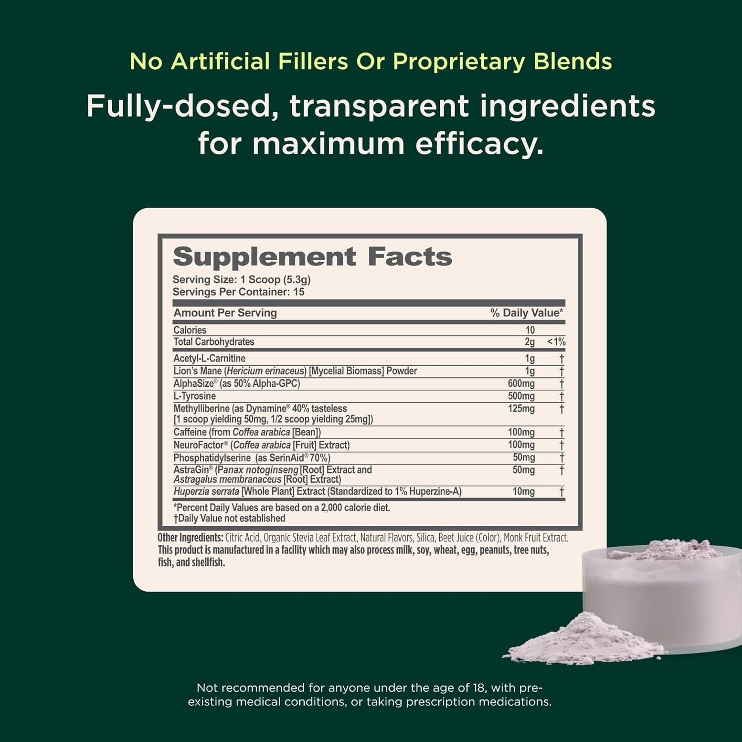 Genius Consciousness - Premium Nootropic Powder for Focus, Memory & Mental Clarity - AlphaSize, NeuroFactor, Lion’s Mane & Dynamine - Natural Brain Booster for Studying, Work & Creativity – Watermelon - Image 4