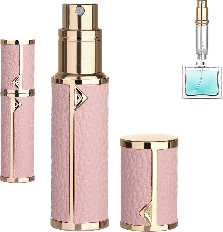 Frasco atomizador recarregável para perfume Qavhun 5 mL Rosa