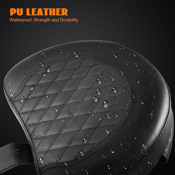 Plug-In Driver Rider Backrest for Indian Adjustable Motorcycle Front Back Rest Pad Mounting Kit Fit Chief Chieftain Roadmaster Springfield 2014-2025 (Not for Indian Chieftain PowerPlus)