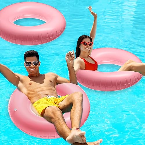 Miniatura 7 de Flotador inflable grande de piscina de 36 pulgadas, flotadores de piscina para adultos, tubo inflable de juguete para niños y niñas, vacaciones de