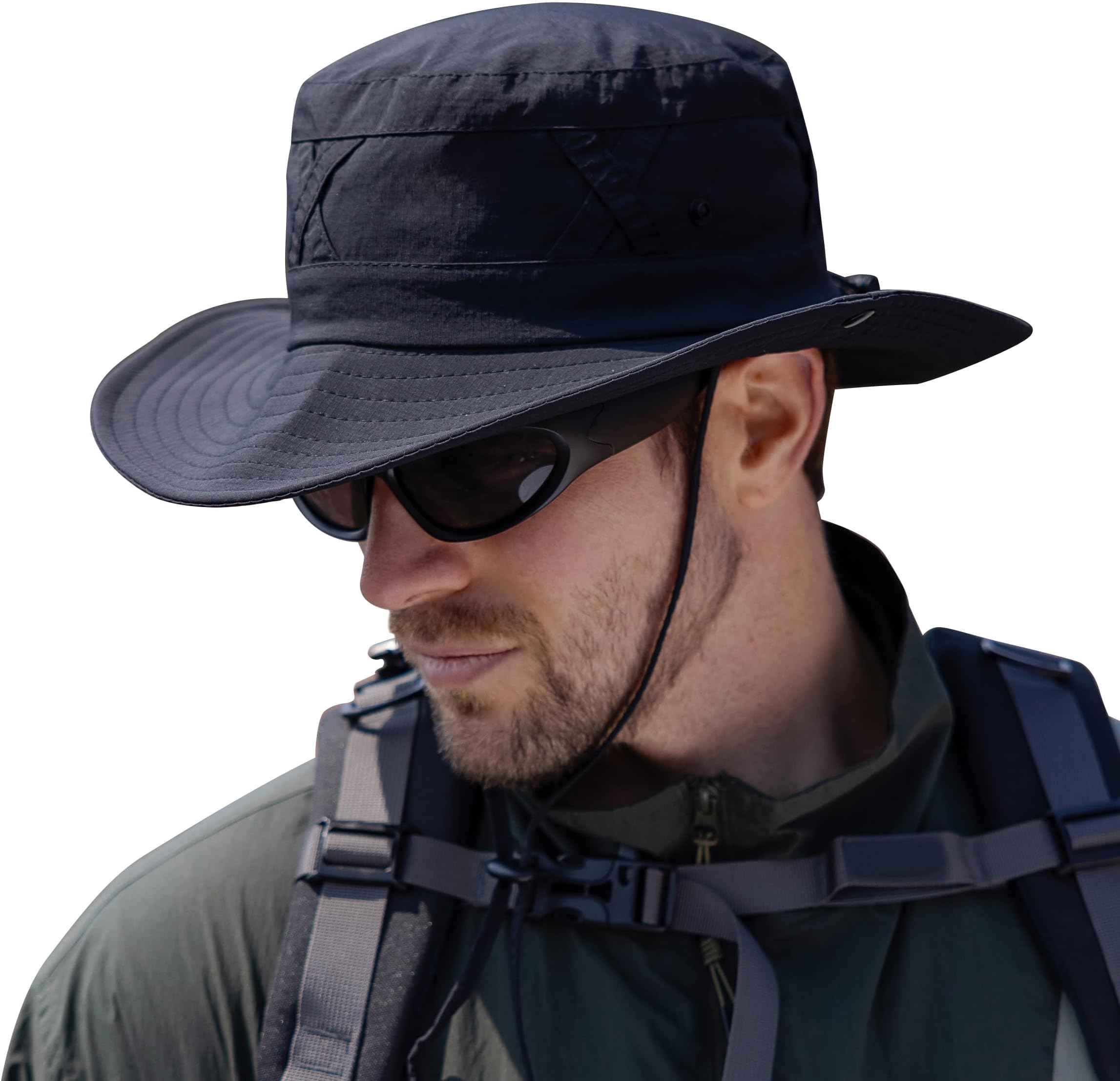 Packable Sun Hat for Men and Women, Wide Brim Summer Hat with UPF 50 UV Protection, Breathable Outdoor Cap for Hiking and Fishing