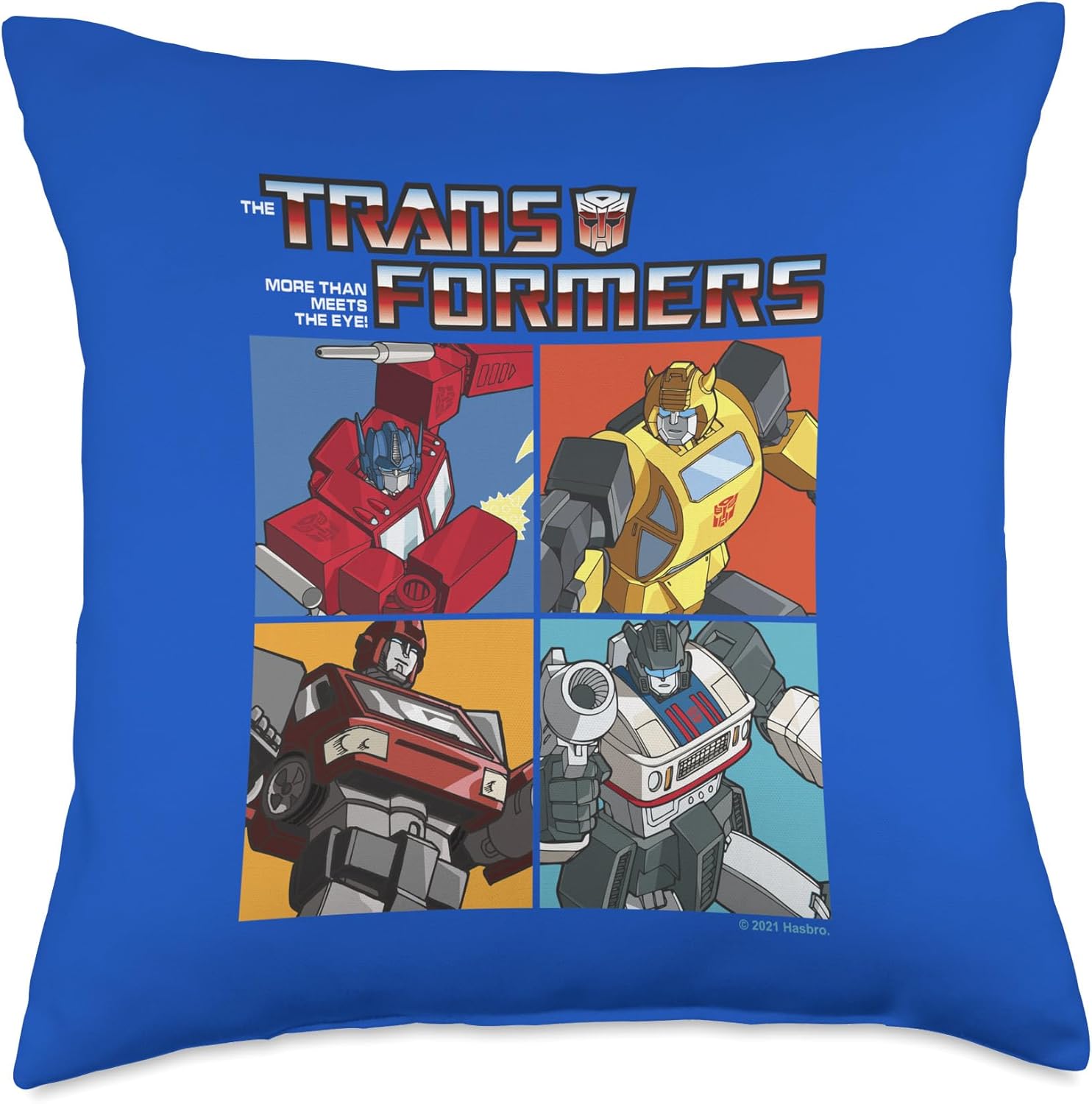 Transformers Box Up Heroes Throw Pillow
