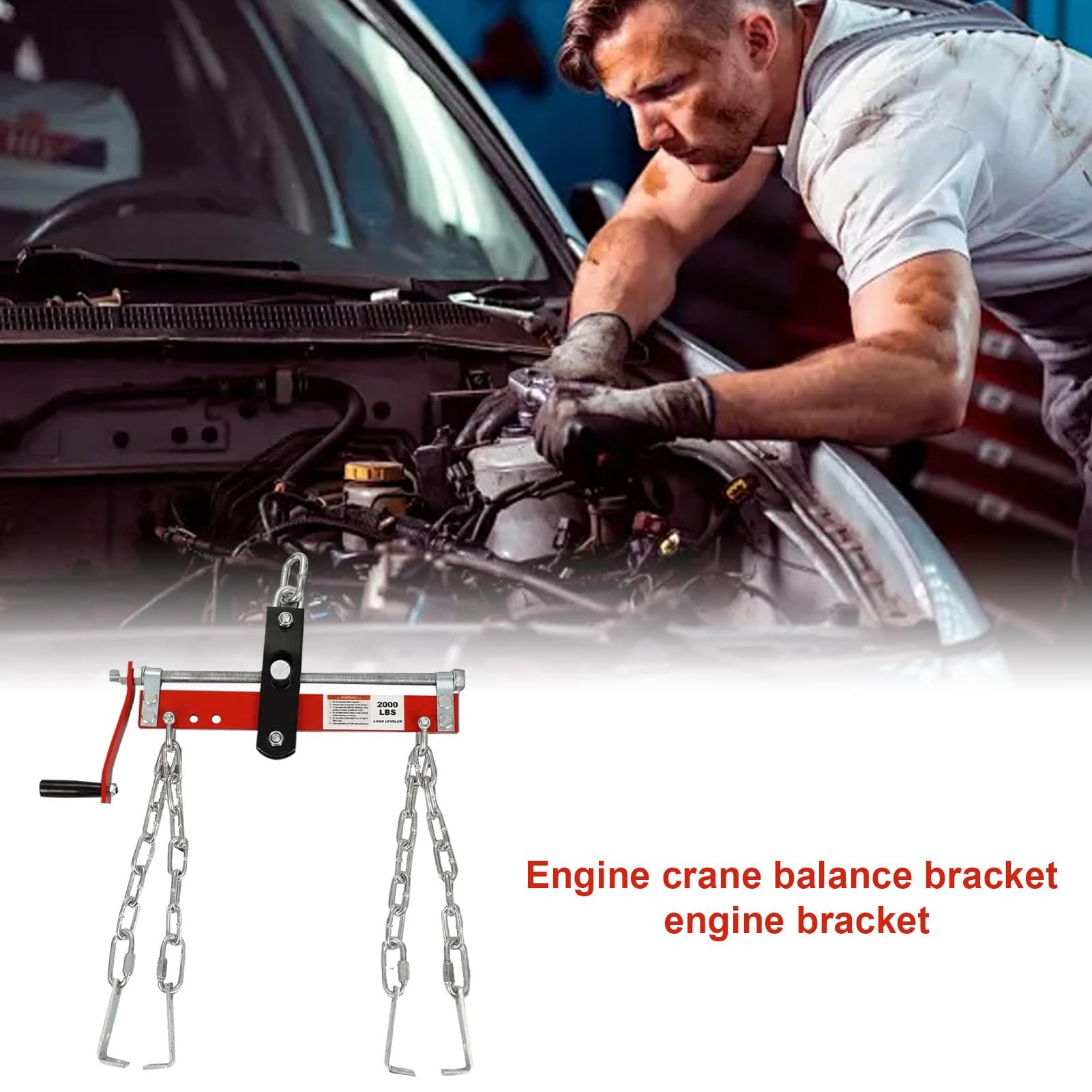 Podnośnik silnika | Adjustable Engine Balancer | Akcesoria do żurawia sklepowego | Podnośnik silników ciężkich, urządzenie do podnoszenia silników, przenośny leveler silników, równoważenie obciążeń