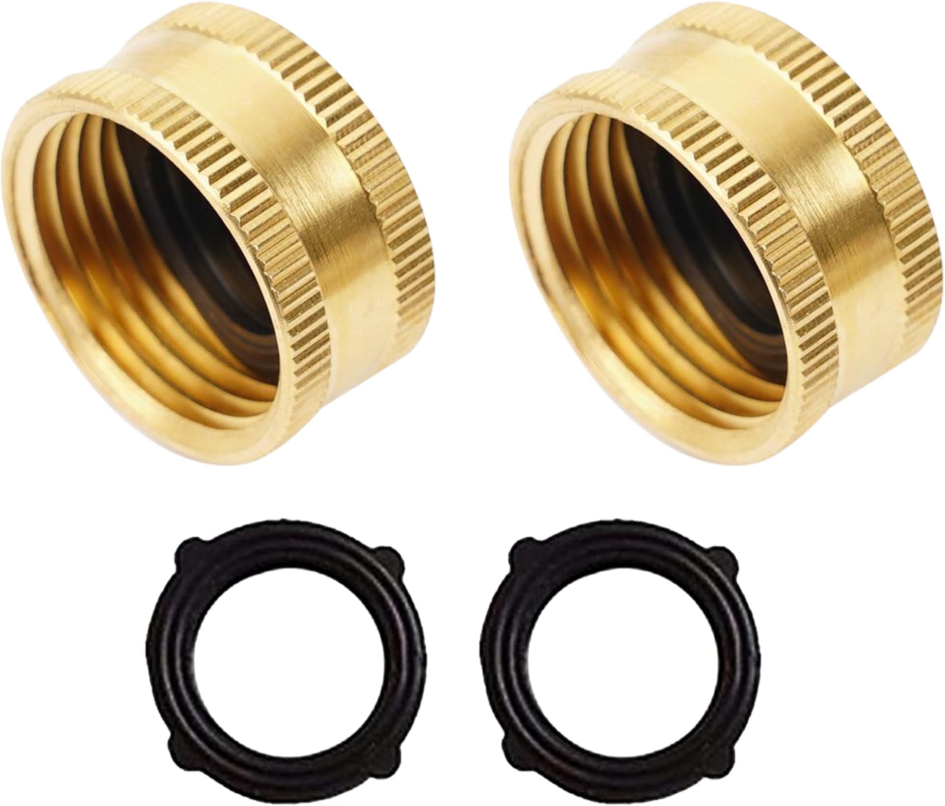 HQMPC Brass Hose Cap Garden Hose End Female 3/4"GHT 12Pcs