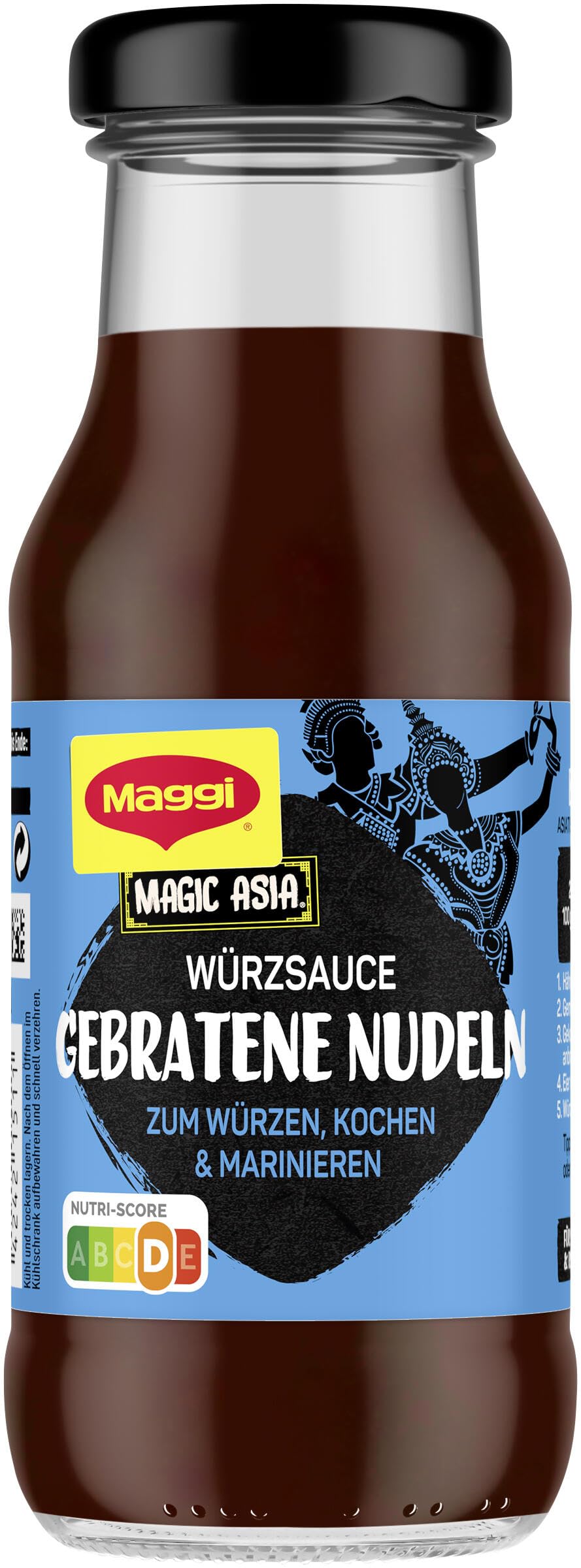MAGGI Magic Asia Würzsauce für Gebratene Nudeln, flüssige Würzmischung mit Soja-Sauce und Sesam-Öl, 8er Pack (8 x 190ml) Lebensmittel & Getränke