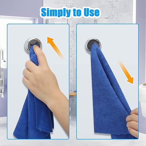 Miniatura 4 de 4 ganchos para toallas, ganchos autoadhesivos sin taladrar firmemente, coloridos soportes para toallas de cocina y baño (redondo)