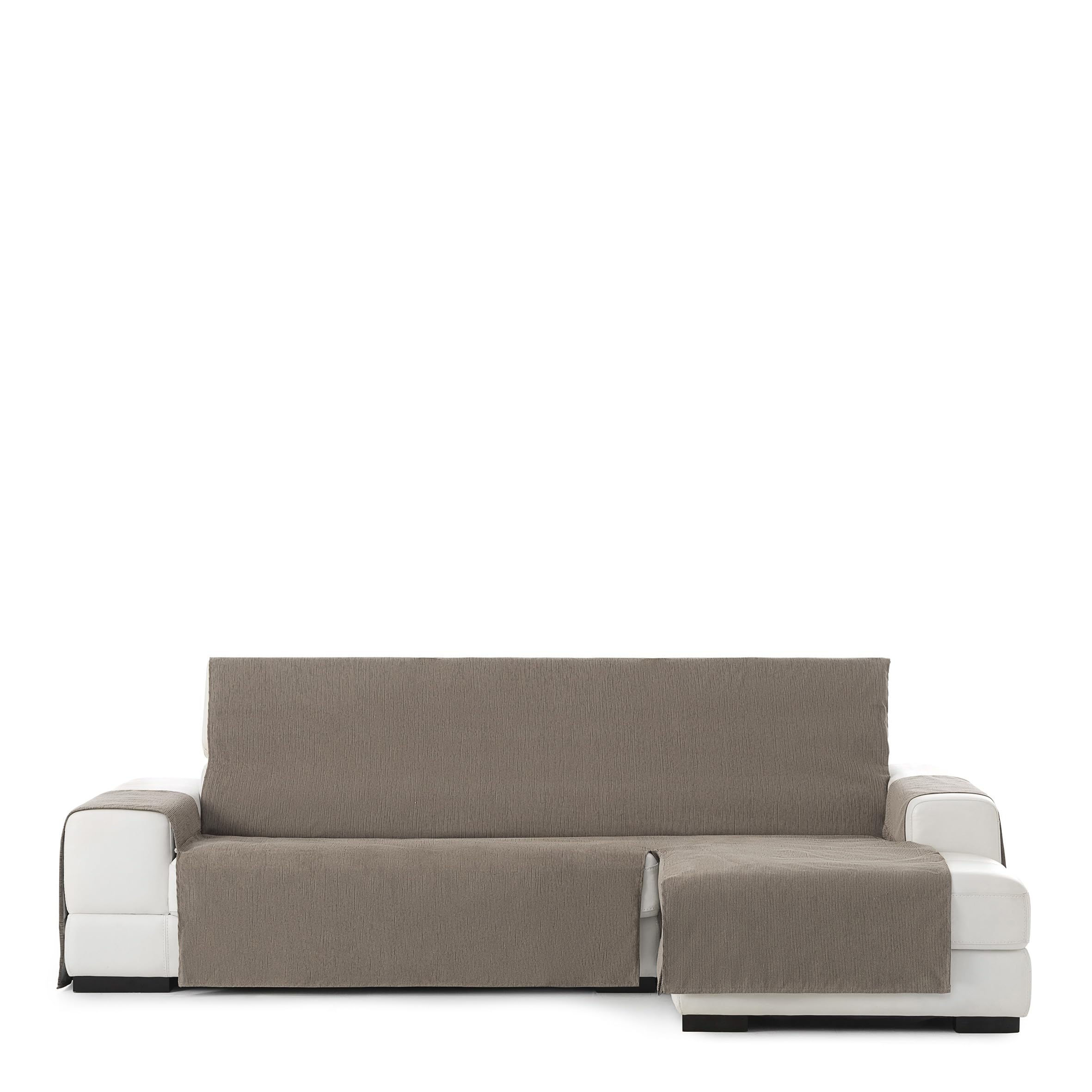 Eysa Rabat practica chaise longue cover 290cm., color 11/vison, right-frontal view