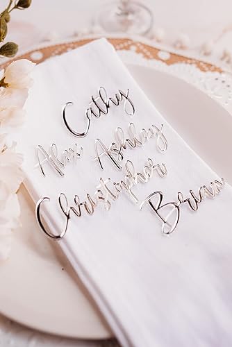 Miniatura 3 de Etiquetas de nombre acrílicas personalizadas para colocar lugares, tarjetas de lugar personalizadas para bodas, despedidas de soltera y eventos,