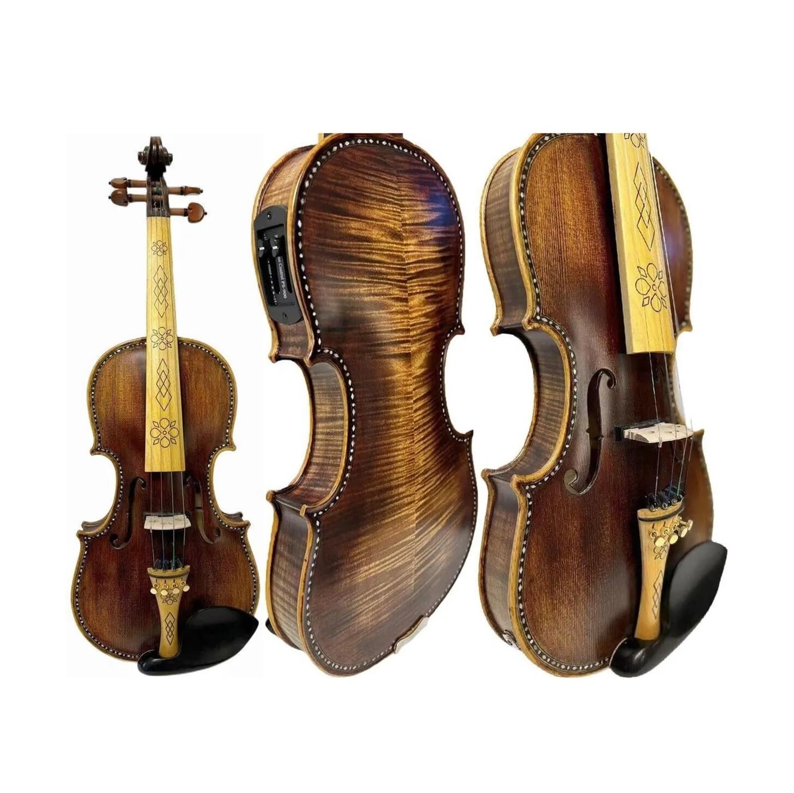 バイオリン4/4 Amazon.com: Violin Flame Electric 4/4 Violin Full Size Inlaid