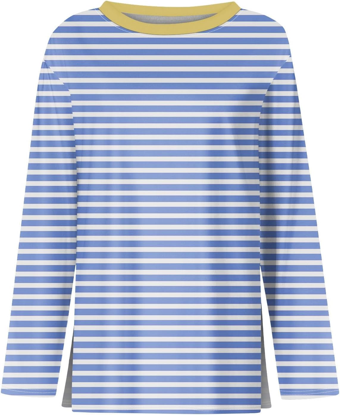 Long Sleeve Shirts for Women 2026 Spring Crew Neck Ladies Tops Loose Fit Print Tee - Image 3