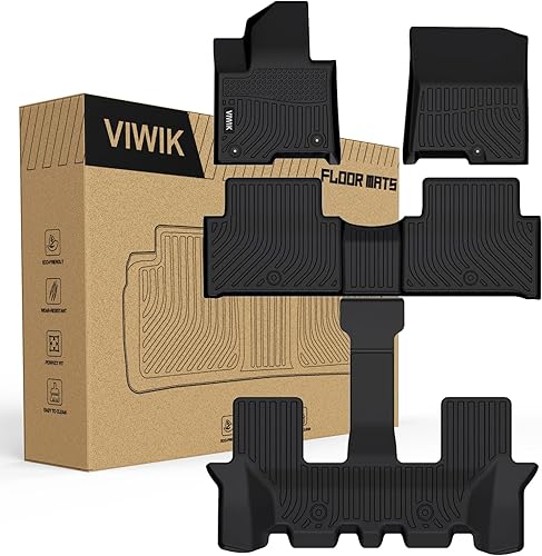 Miniatura 35 de VIWIK - Alfombrillas para Nissan Pathfinder de 7 plazas 2013-2020 / QX60/ JX35 2013 2014-2020, juego completo de alfombrillas de coche