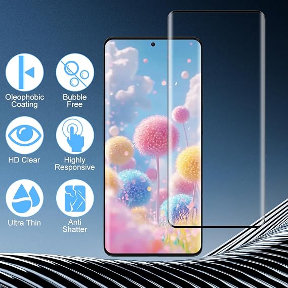 [2 Pack] Screen Protector for Motorola Edge 60/60 Fusion/60 Pro, Tempered Phone Glass [9H Hardness][3D Curved][Anti-Scratch] Saver Film