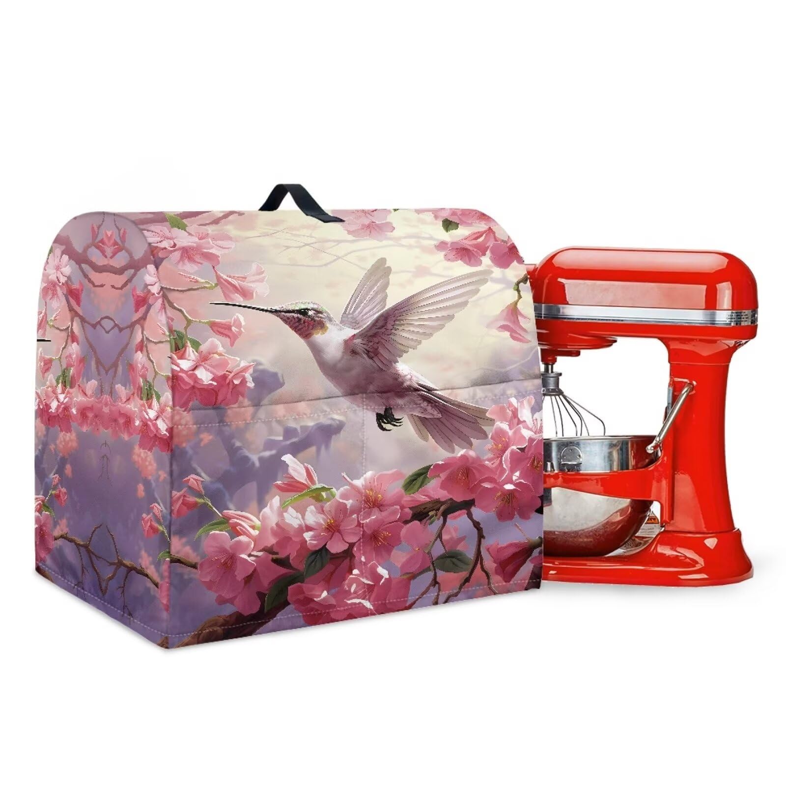 Voxugoniy Kitchen Mixer Cover, Hummingbird Design Washable Dustproof Kitchen Mixer Cover Foldable Portable Stand Mixer Cover for Kitchen Appliance Home Decor