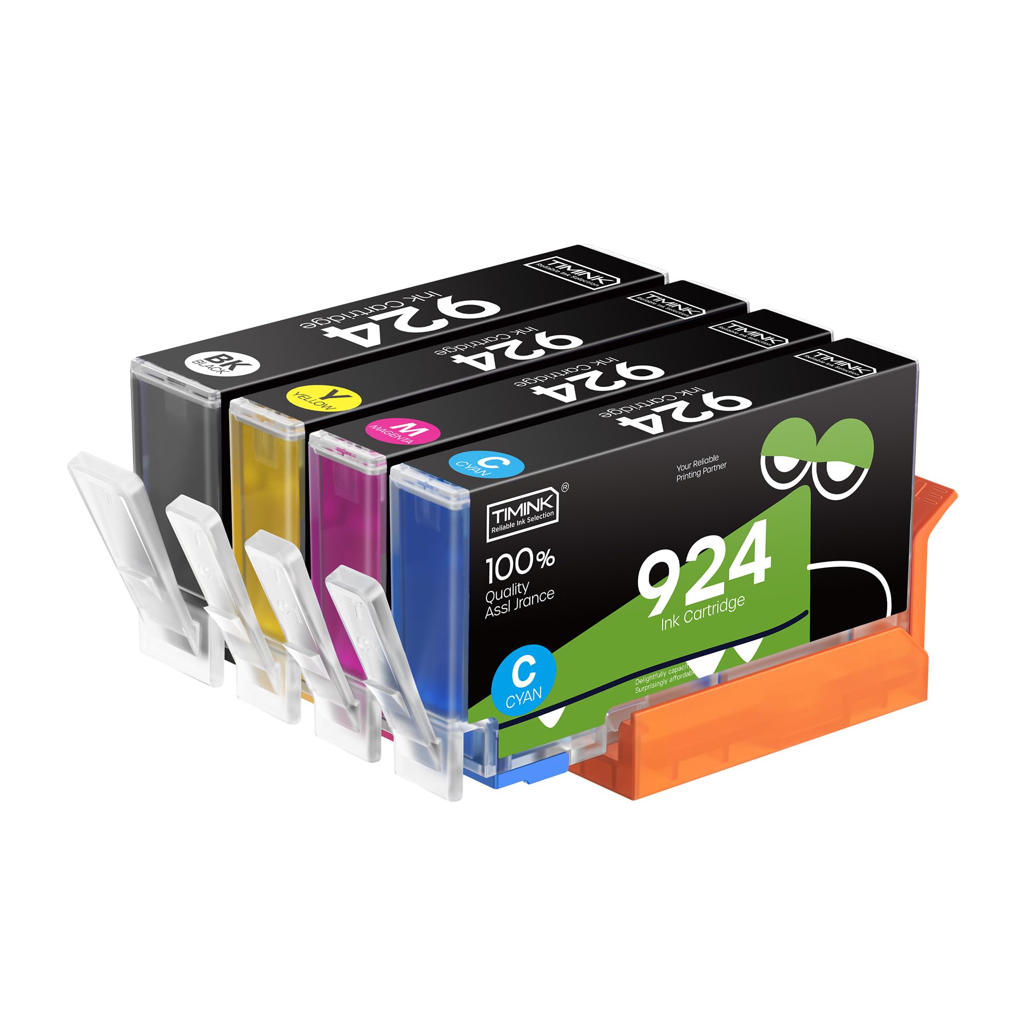 4 Piezas Cartuchos 924XL (con Chip) Compatibles con HP 924 Multipack 924E 924 XL para HP OfficeJet Pro 8120 8122 8123 8125 8128 8130 8132 8133 8134 8135 Cartuchos de Impresión