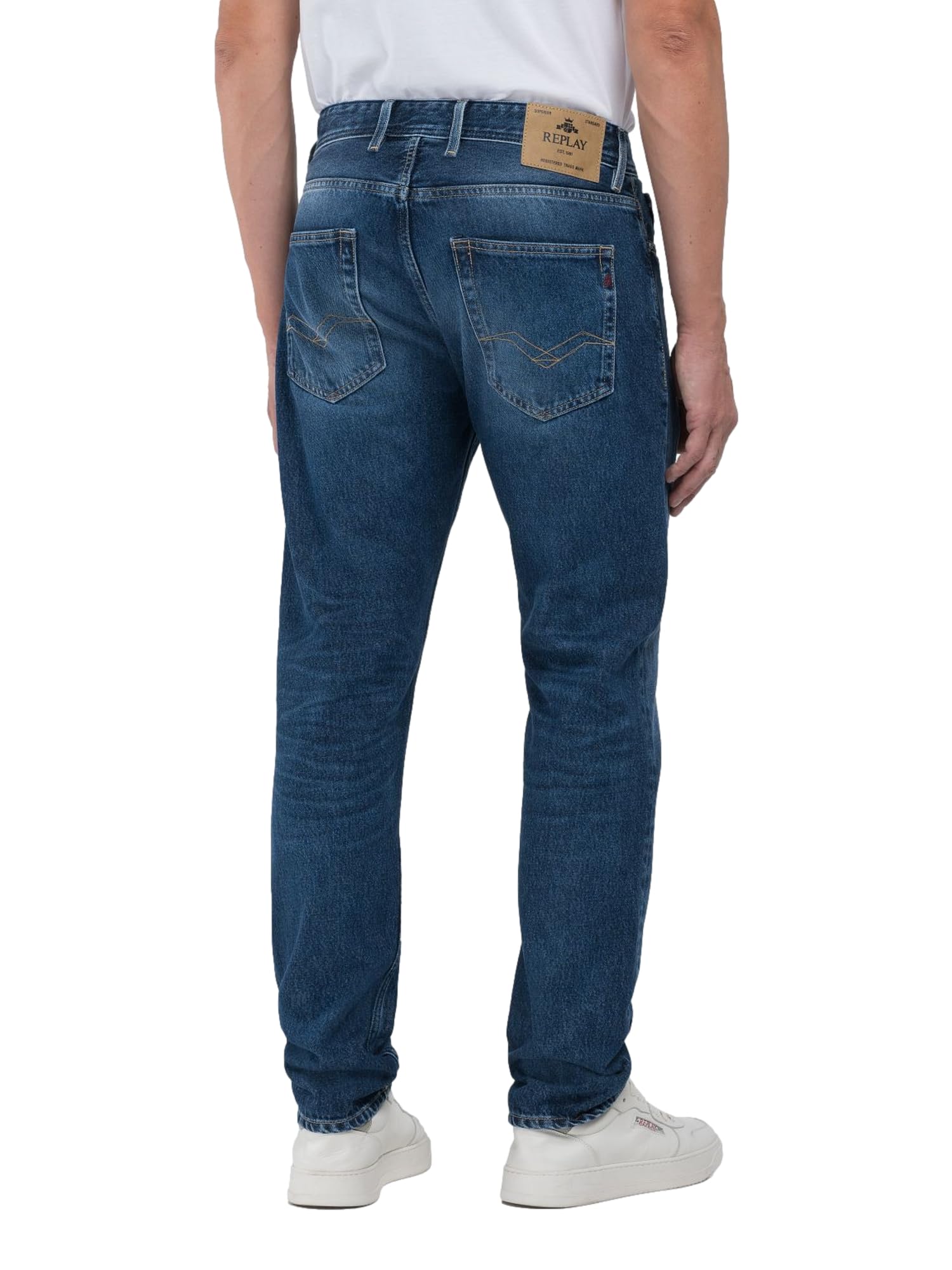 Replay Men's Grover Jeans, 007 Dark Blue, 31 W/34 L