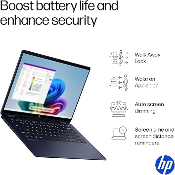HP OmniBook X Flip x360 2-in-1 Touchscreen Laptop (14 FHD+, Intel Core Ultra 7 256V, 16GB 8533 MT/s RAM, 2TB SSD, Arc 140v GPU (8GB)) AI Copilot+ PC for Designer, Creator, 5MP IR Webcam, Win 11 Pro