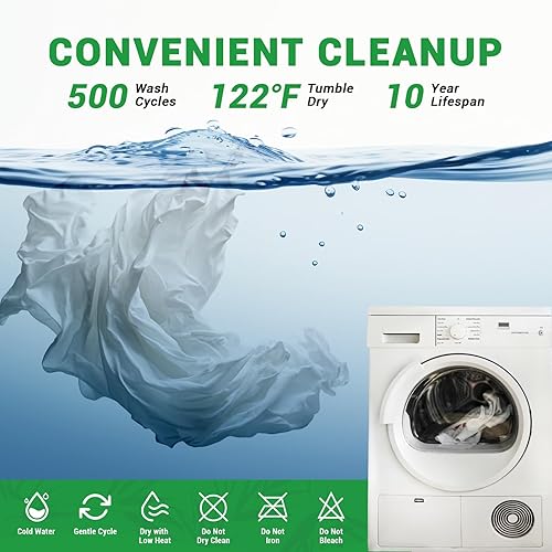 Miniatura 9 de Gogreen Protector de colchón impermeable de rayón de bambú, protector de colchón elástico para hasta 16 pulgadas, protector de colchón suave tamaño