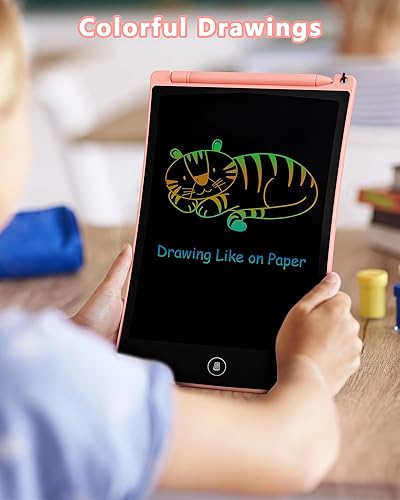 Miniatura 2 de KOKODI Paquete de 2 tabletas de escritura LCD coloridas de 10 pulgadas, borrables para niños, tablero de dibujo para dibujo, viajes por carretera,