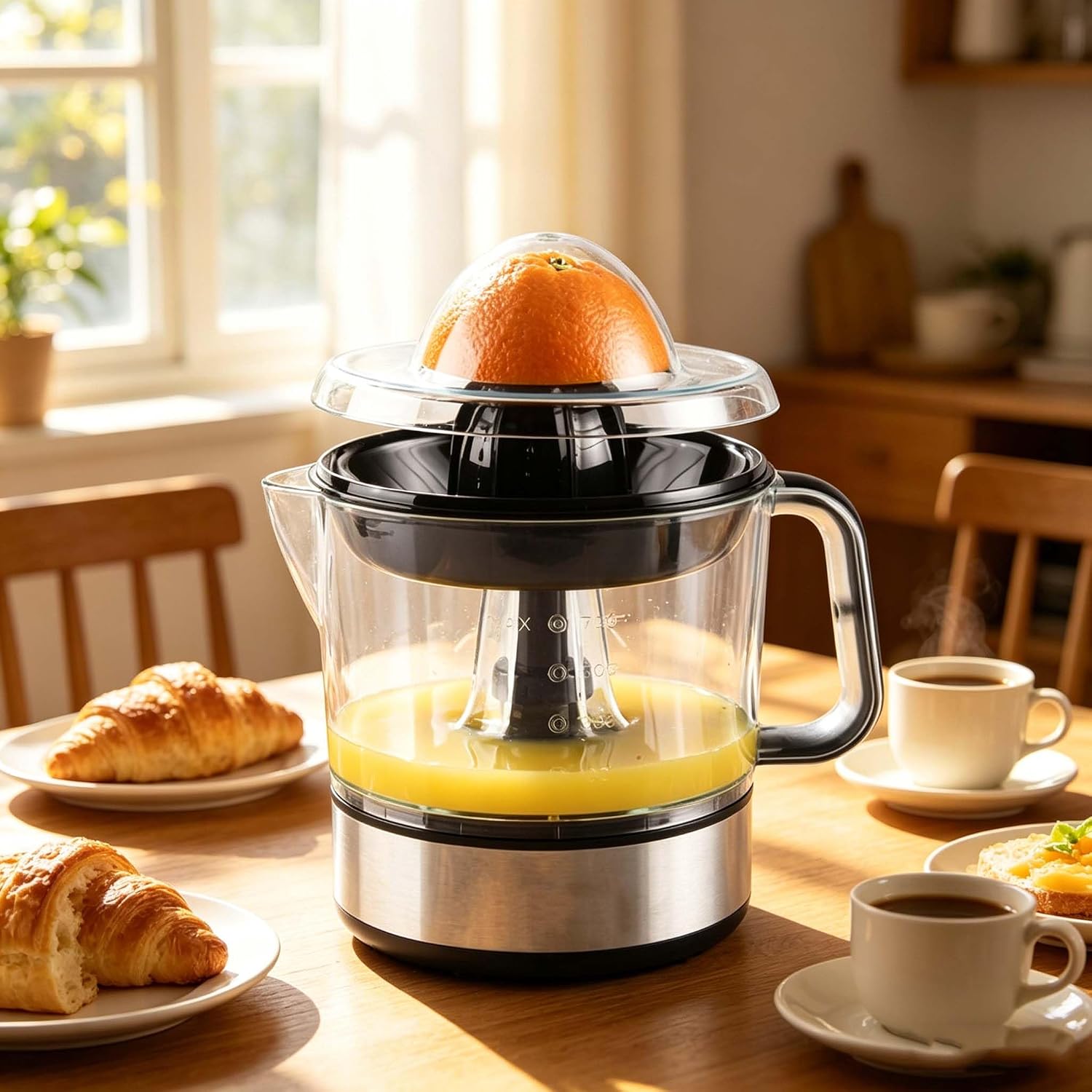 700ML Electric Citrus Juicer, 45W Orange Juice Squeezer with Built-In Filter, for Orange, Lemon, Grapefruit