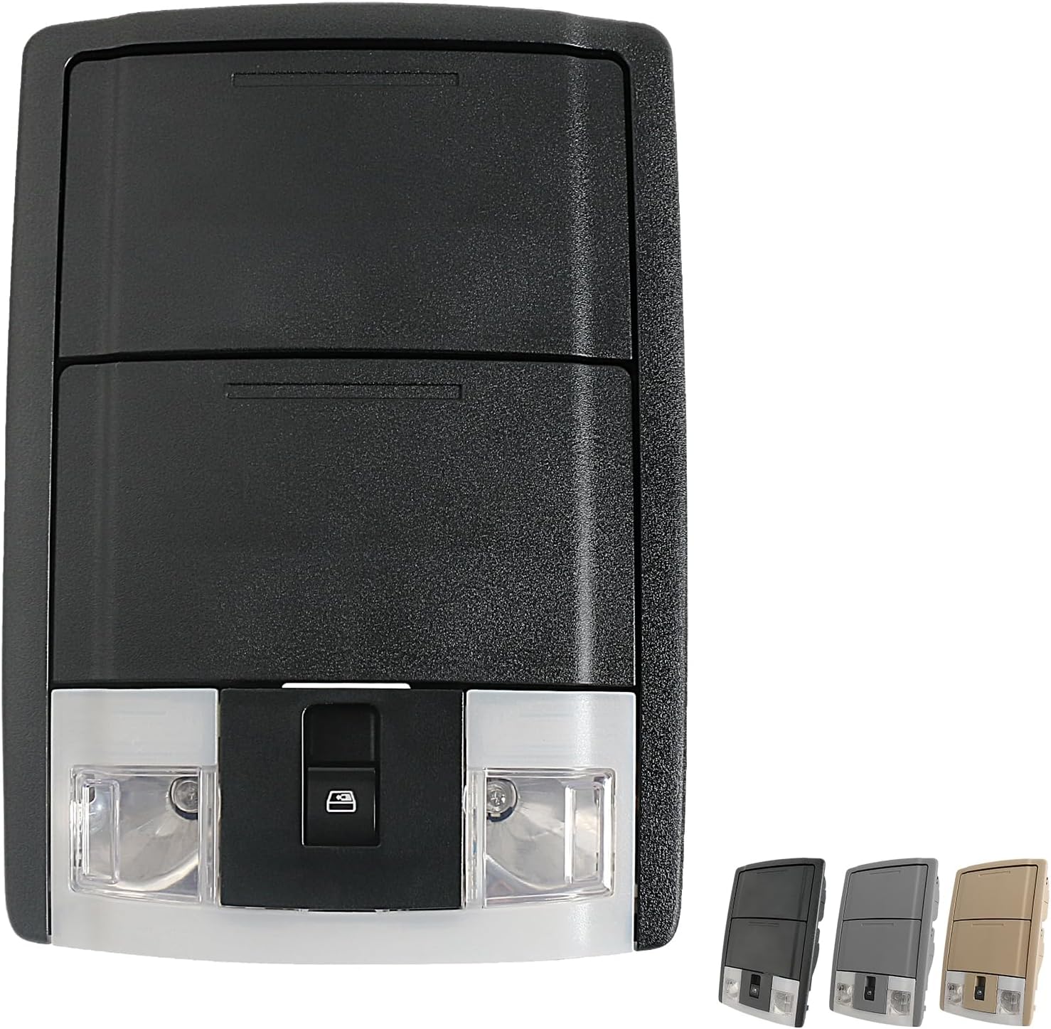 Overhead Console Dome Map Light Lamp | for Ford Super Duty Crew Cab Truck 2011-2016 | Replaces BC3Z-26519A70-CB Interior Cab Lights w/Slider Window Switch (Charcoal Black)
