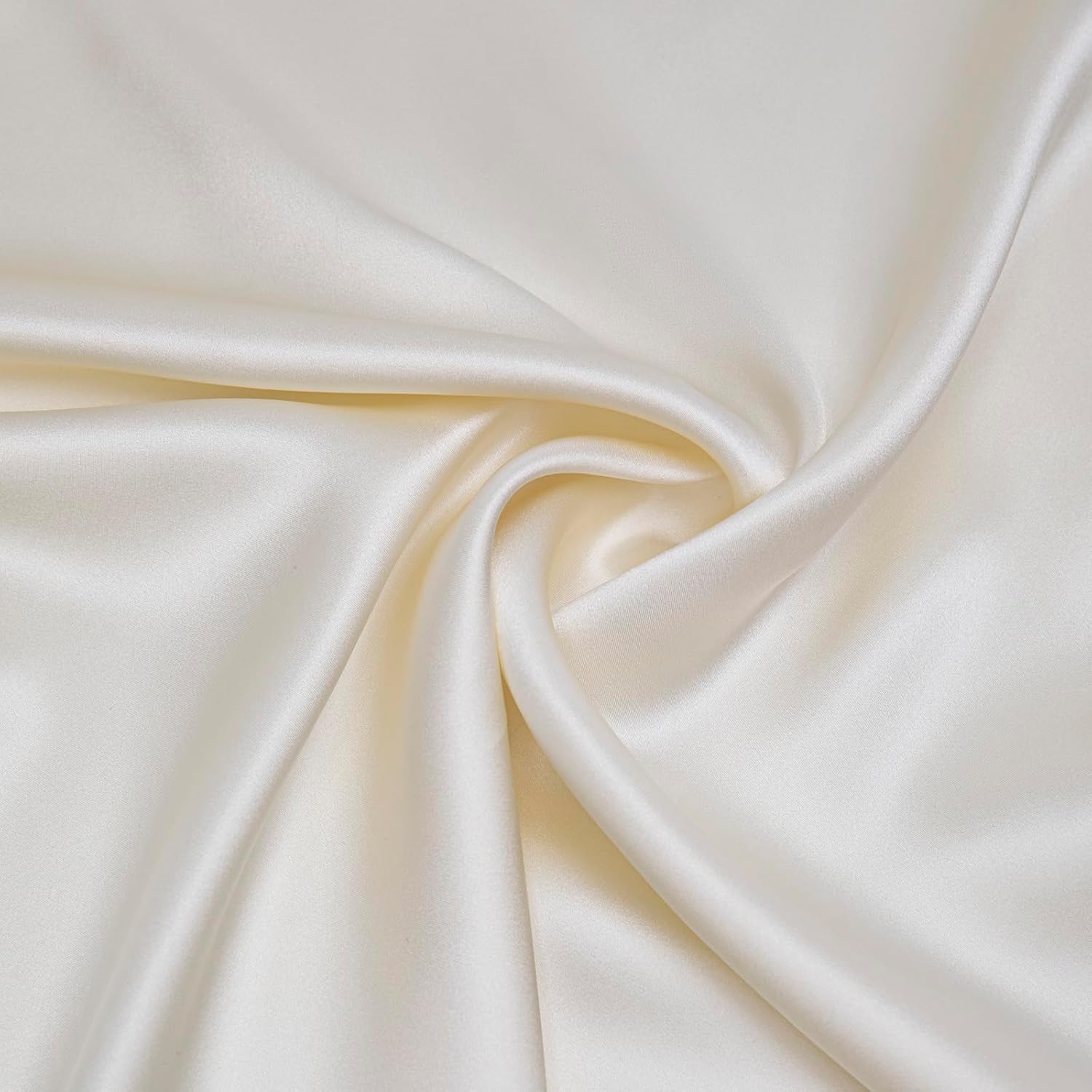 RUIPTSKE Natural Silk Federa, ipoallergenico, 22momme, 100% Seta, 600 Filati, con a Scomparsa Cerniera (Rice Yellow, 50x66cm)