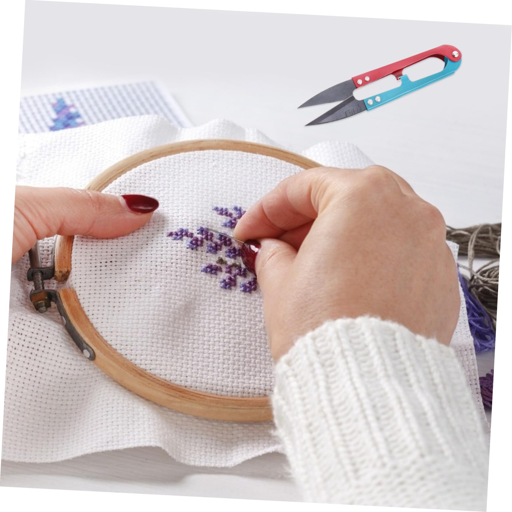 Angoily 36 Pièces Ciseaux de Couture U Lot pour Broderie et Point de Croix à Domicile Outils Pratiques et Durables