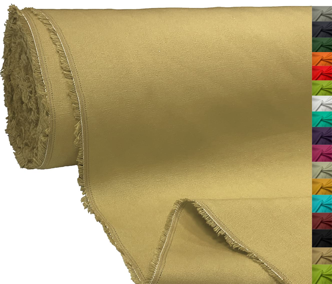 A-Express 100% Cotton Canvas Fabric Material Dressmaking Cloth Curtain Bags 145cm 57" Wide 250GSM Sold Per Meter