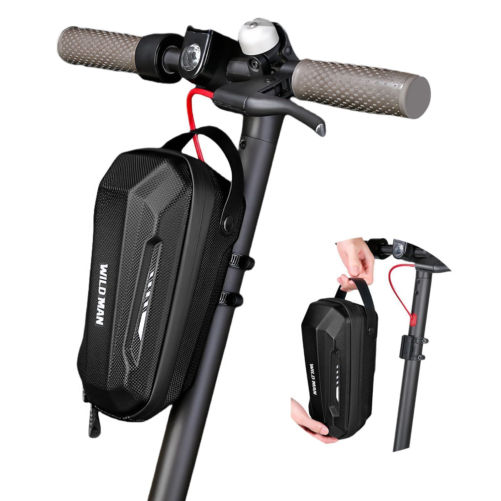 flintronic 2L Bolsa De Manillar Scooter Eléctrica, Scooter Bolsa De Tubo Frontal, Bolsas de Almacenamiento Impermeable EVA, para Xiaomi MI Mijia M365 Sedway Ninebot E ES1/2/3/4