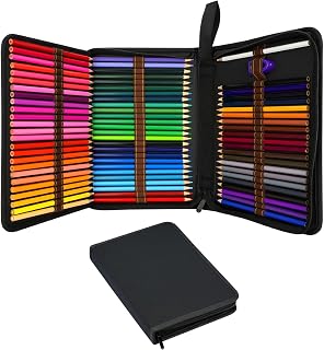 72 Slot Colored Pencil Case Portable Zipper Color Pencils Holder Organizer for Watercolor Pens Markers