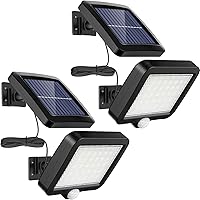 Vista 1 de MPJ Luz Solar para Exteriores, 56 LED Luz Solar Exterior con Detector de Movimiento, IP65 Impermeable, Ángulo de Iluminación de 120°, Luz Solar