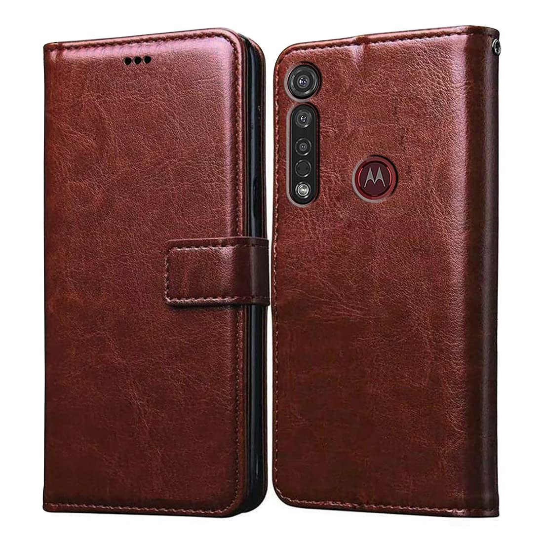 Casotec Flip Cover for Motorola Moto G8 Plus 4G | Premium Leather Finish | Inbuilt Pockets & Stand | Flip Case for Motorola Moto G8 Plus 4G (Brown) (B0B88VJD62) Amazon Price History, Amazon Price Tracker