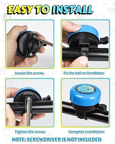 Vista 19 de VICTGOAL Bike Bell for Kids with Loud Clear Sound, Bicycle Bell Scooter Bike Horn Ringtone Alert Cute Cycling for Toddler Children Boys Girls