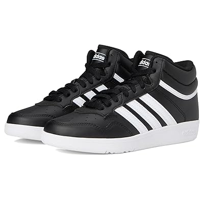adidas Kids Hoops 4.0 Mid Top Basketball Shoes (Big Kid) Kids Shoes Black/White/Black