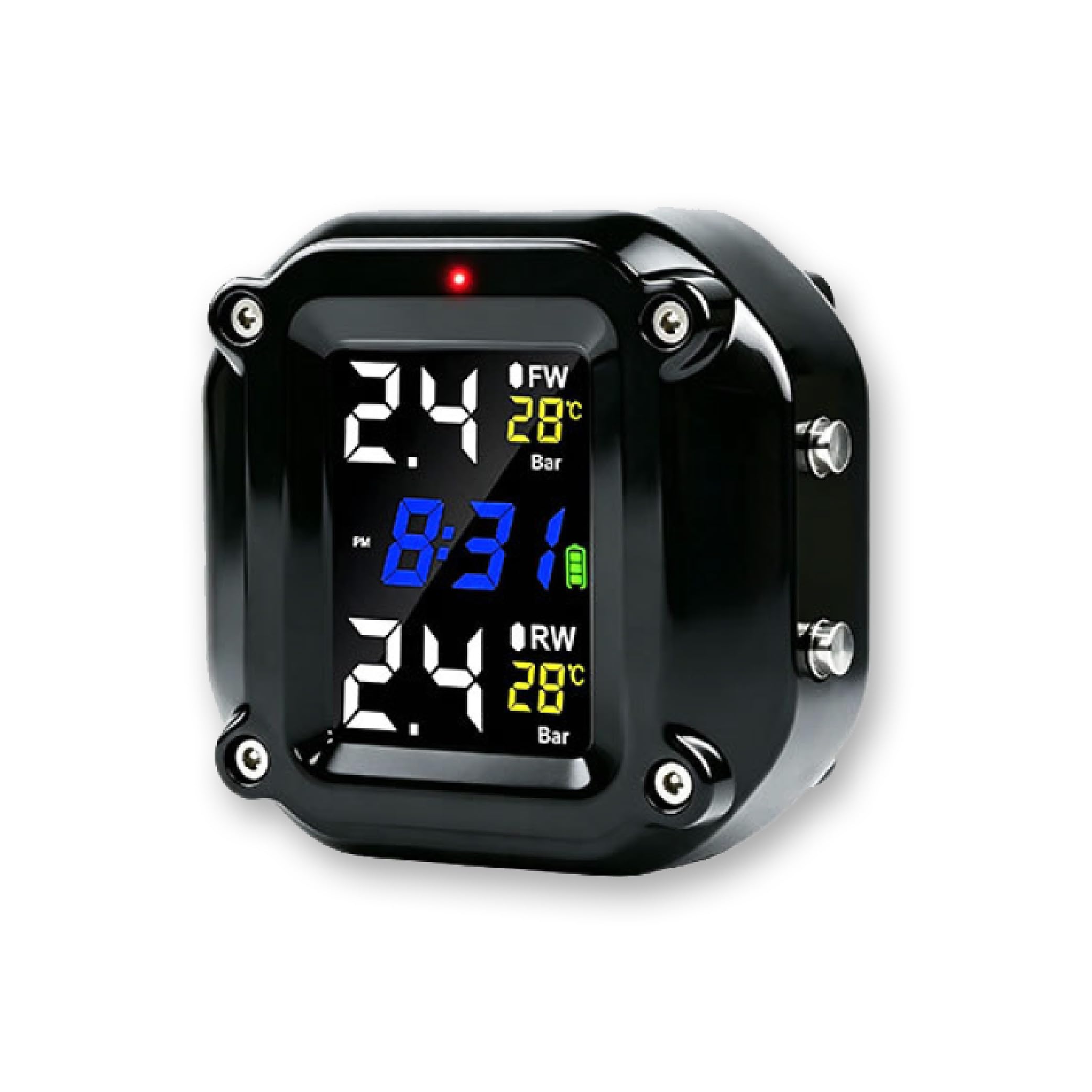 TPMS Moto per Ducati Monster 796 2010-2015, Pneumatici Anteriore e Posteriore Pressione e Temperatura Ricarica Magnetica