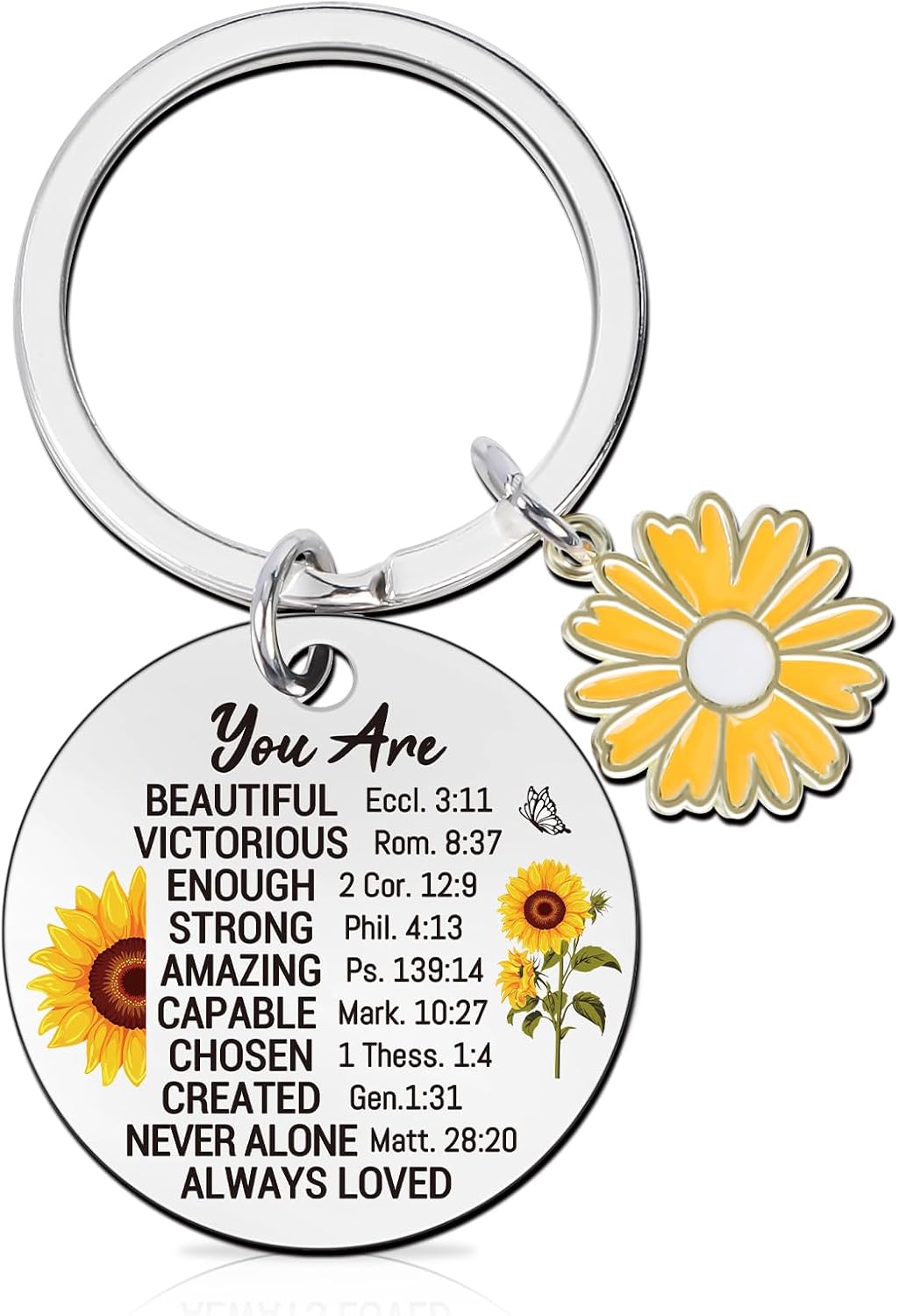 Christian Gifts Keychain for Women, Inspirational Bible Verse Religious Faith Gift for Girls Sister Mum Friend