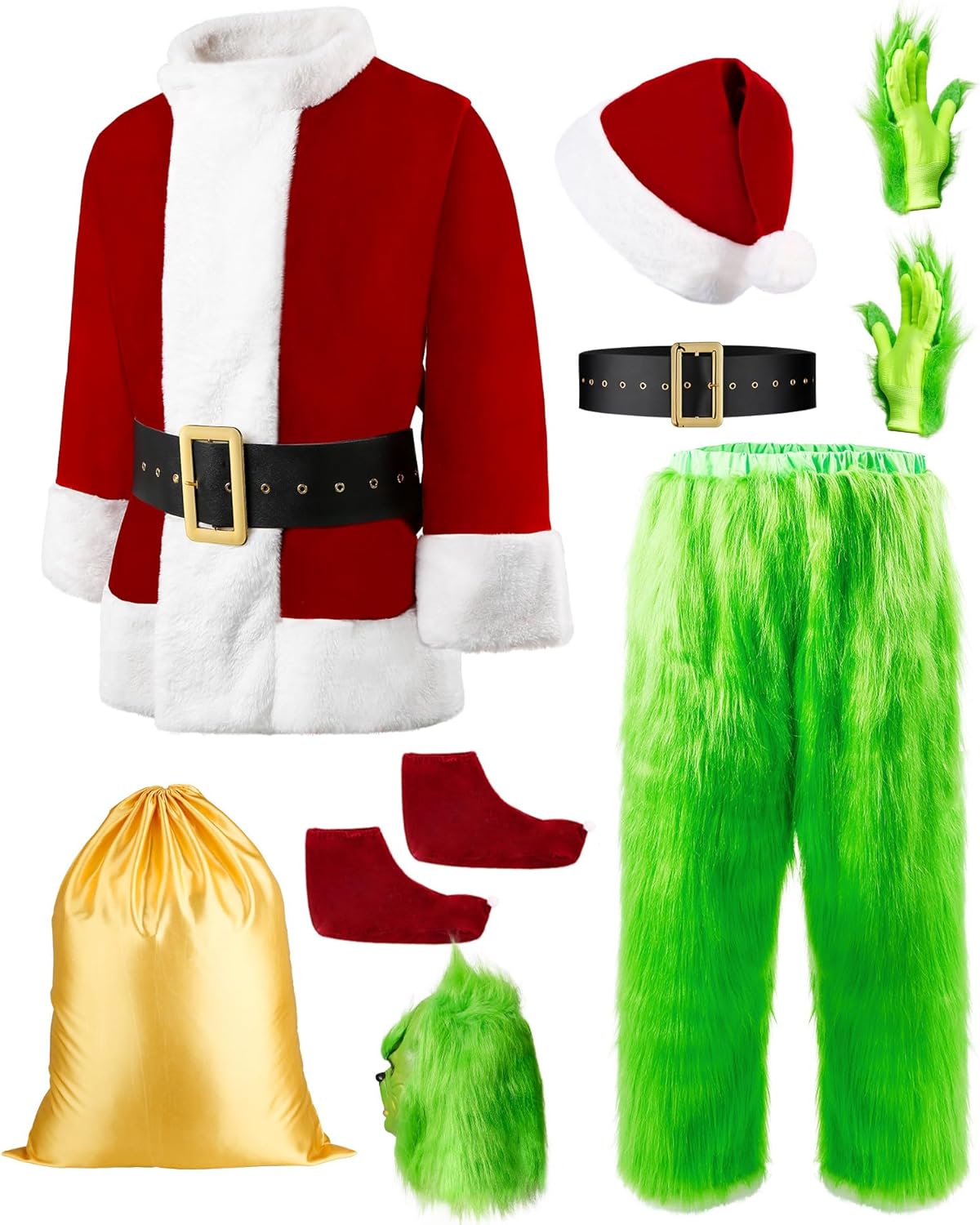 Green Funny Santa Claus Costume Deluxe Halloween Egypt Ubuy