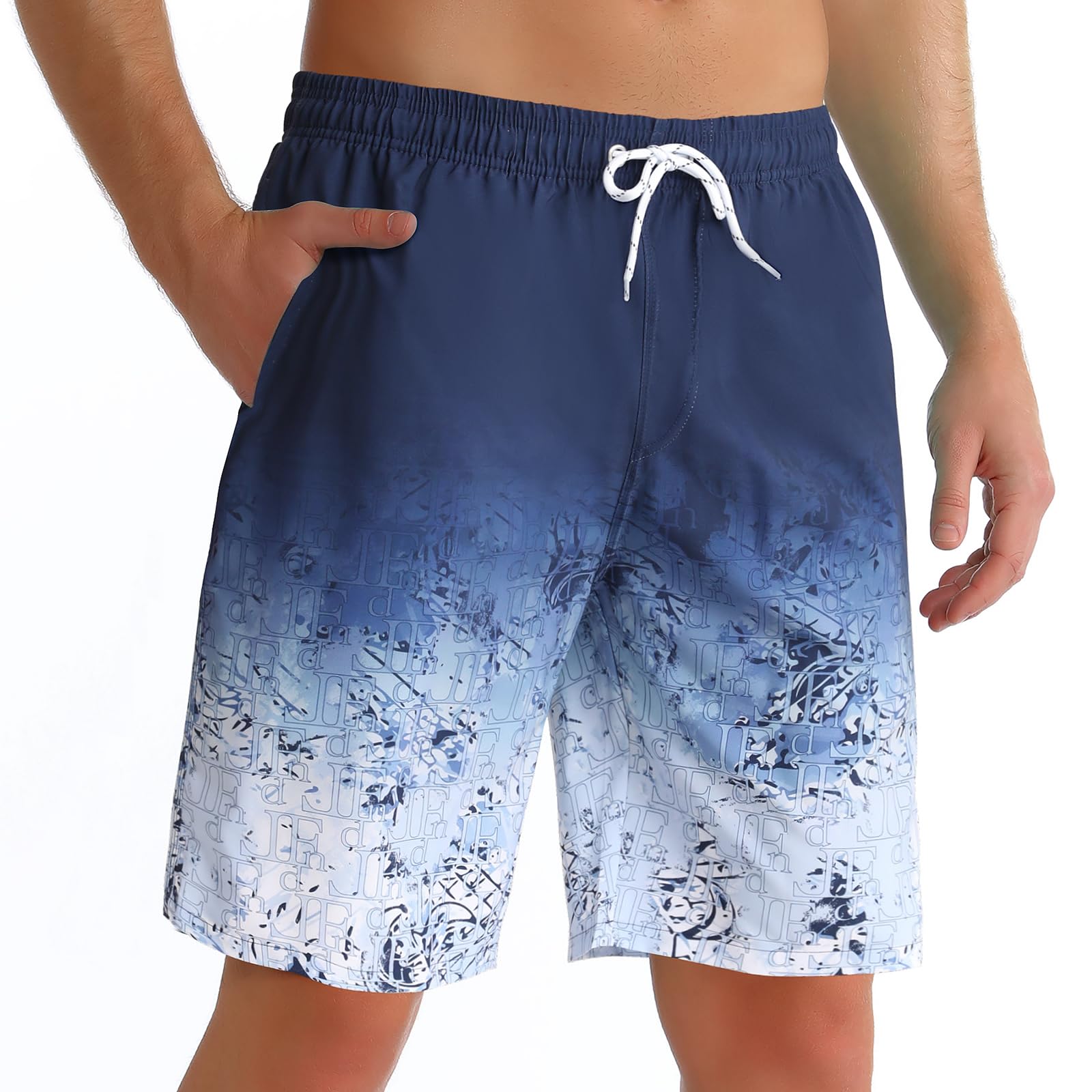 ELETOP Badehose Herren Schnelltrocknend Badeshorts für Männer Boardshorts Surfen Strandhose Schwimmhose mit Meshfutter Verstellbarem Tunnelzug
