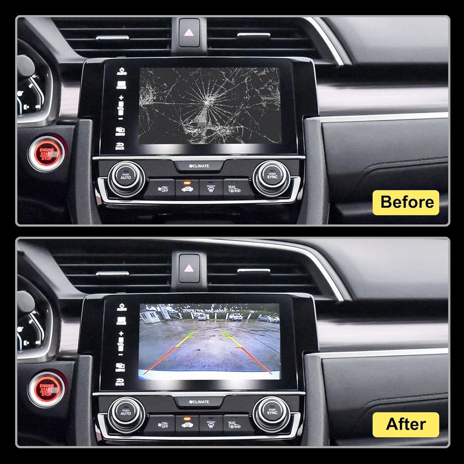 Protecteur D’écran Verre Trempé Pour Honda Civic 10ème (2016-2020) – Anti-rayures, Anti-reflets, Tactile Préservé
