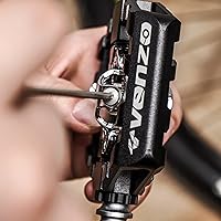 Vista 5 de VENZO Click'R - Pedales sellados para bicicleta de montaña Shimano SPD con tacos – Pedales sin clip de doble plataforma para bicicleta de montaña