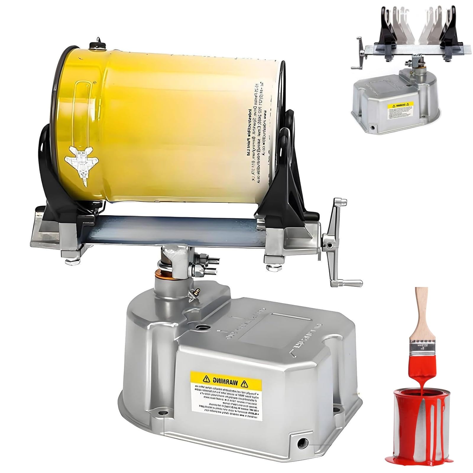 Agitador de pintura neumático, mezclador de aire para pinturas de 1 a 5 L, abrazadera ajustable, mezcla eficaz de pintura para un revestimiento suave