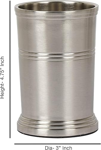 Miniatura 6 de nu steel DR-3456-SET4 Colección Dual Ridge - Accesorios de baño, juego de 4 baños que incluye jabonera, dispensador de loción, taza para vaso,