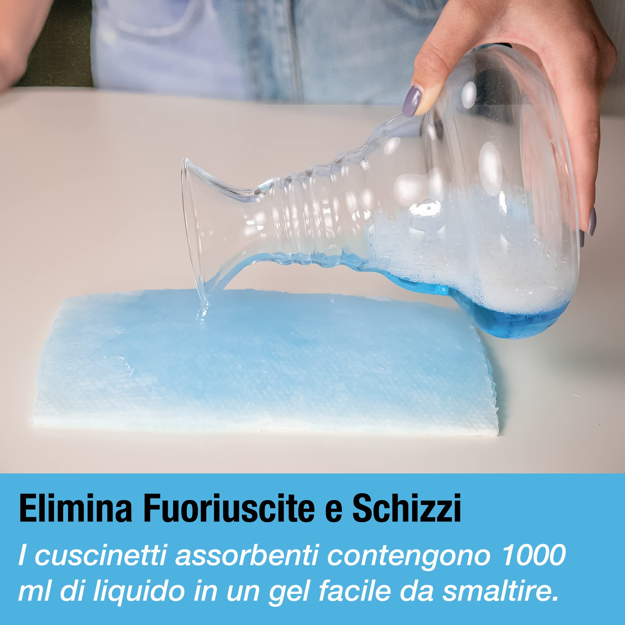 Tilcare Confezione da 50 Fodere per Padelle con Pad Super Assorbenti - Bagni Portatili e Toilette Standard - Fodere per Padelle Usa e Getta per Secchi da Ospedale e Casa - Assorbono fino a 1000 ml