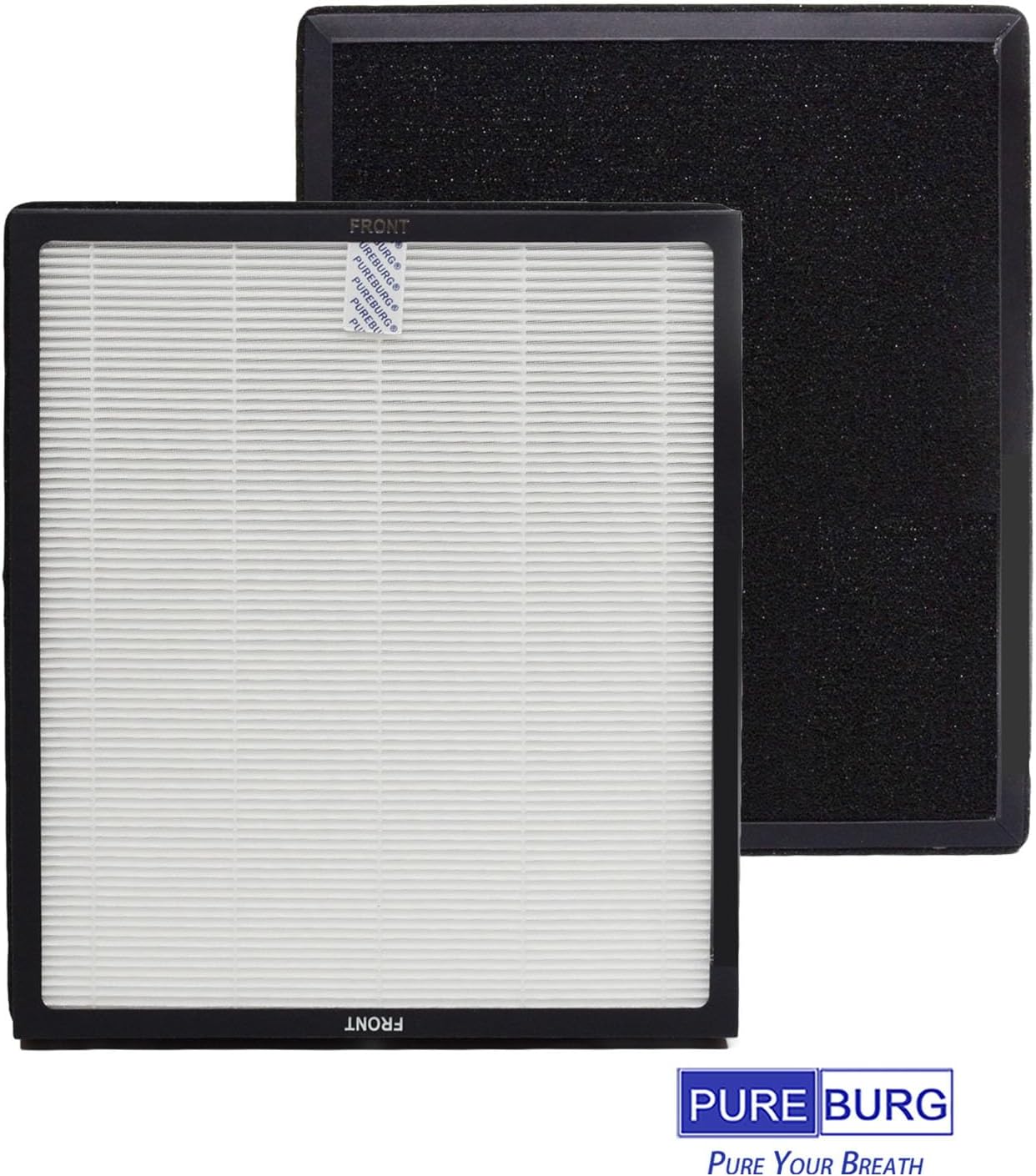 PUREBURG RFHAP603 Replacement Filter Compatible with ECOSELF HAP603 Air Purifiers,4-Pack H13 HEPA Activated Carbon 3-Stage Filtration Air Clean Dust VOCs - Image 4