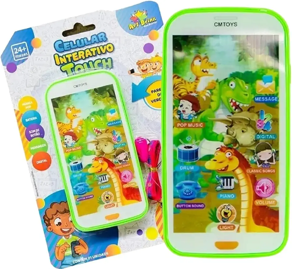 Celular Interativo Touch Infantil Art Brink com Luz e Som