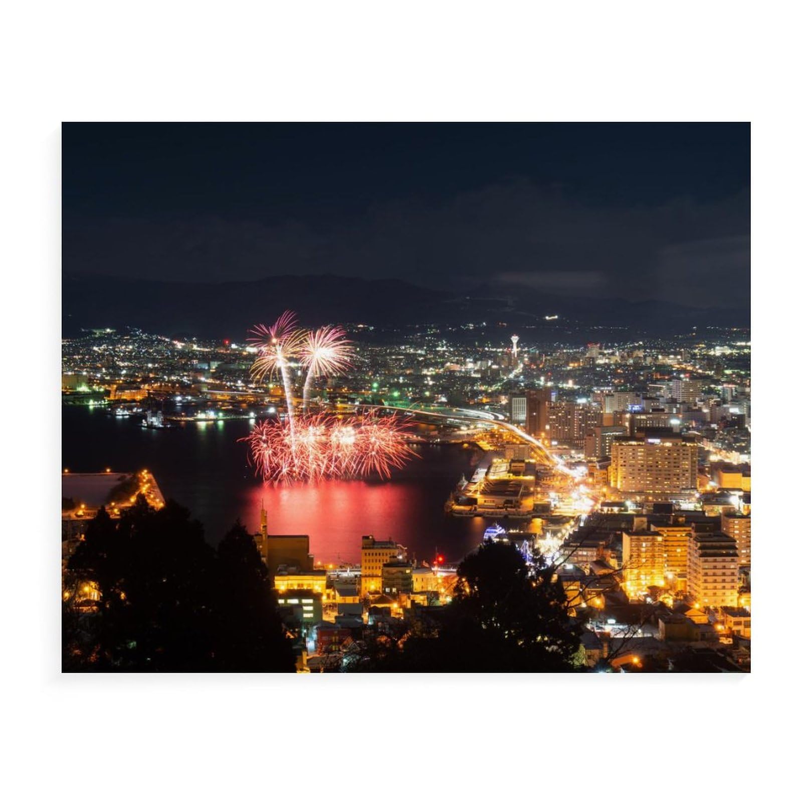 油絵 絵画 【函館夜景 】