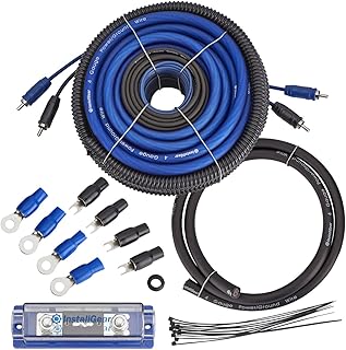 InstallGear Dual 4 Gauge Amp Kit with Amplifier Installation Wiring True Spec and Soft Touch Wire | 4 Gauge Wire, 4 Gauge Amp Kit, Amplifier Wiring Kit, Sub Wiring Kit