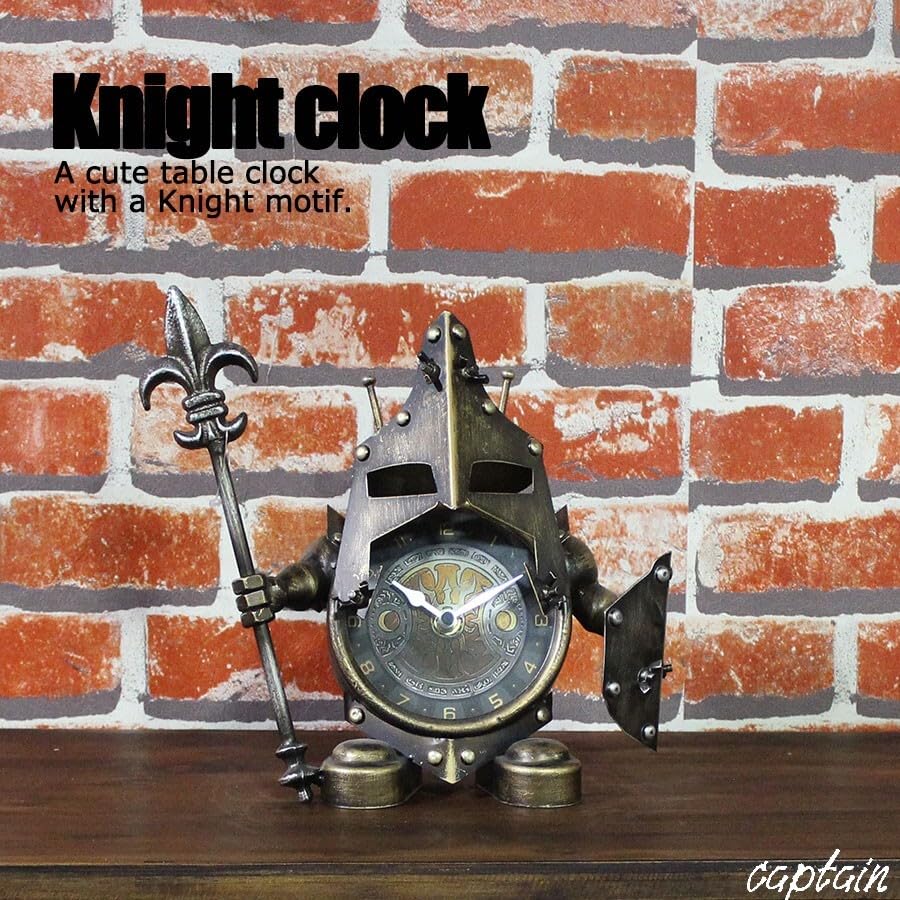 騎士デザインの置時計　ブリキ　レア 楽天市場】5%offクーポン配布中 置き時計 置時計 おしゃれ アナログ