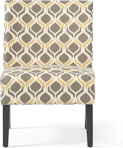 Miniatura 4 de Christopher Knight Home Kassi - Juego de 2 sillas decorativas de tela, color amarillo y gris