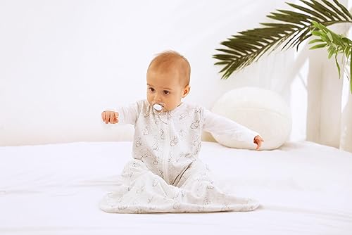 Miniatura 3 de Owlivia Saco de dormir de algodón orgánico para bebé con cremallera de 2 vías, manta de algodón orgánico, saco de dormir unisex